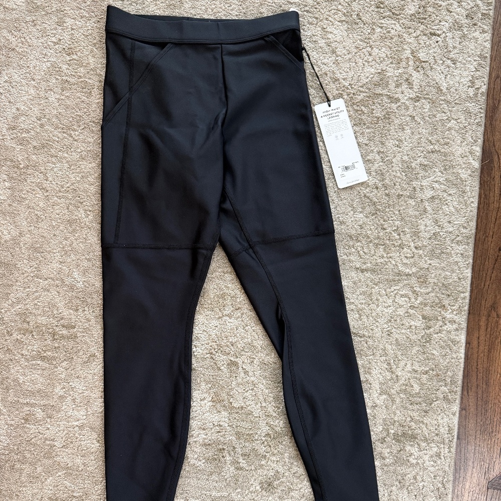 NWT Alo BLACK HIGH-WAIST 4-POCKET UTILITY LEGGING